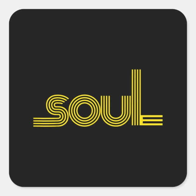 Sticker Carré les années 70 Funk Afro Soul Boogie Dance Love Tra (Devant)