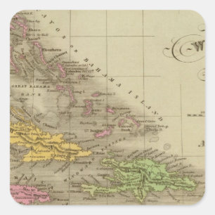 Sticker Carré Les Antilles
