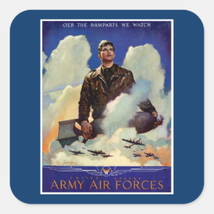 Sticker Carré Les Armées de l'Air d'armée