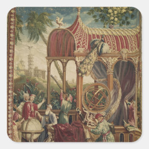 Sticker Carré Les astronomes, atelier de Beauvais, 1711