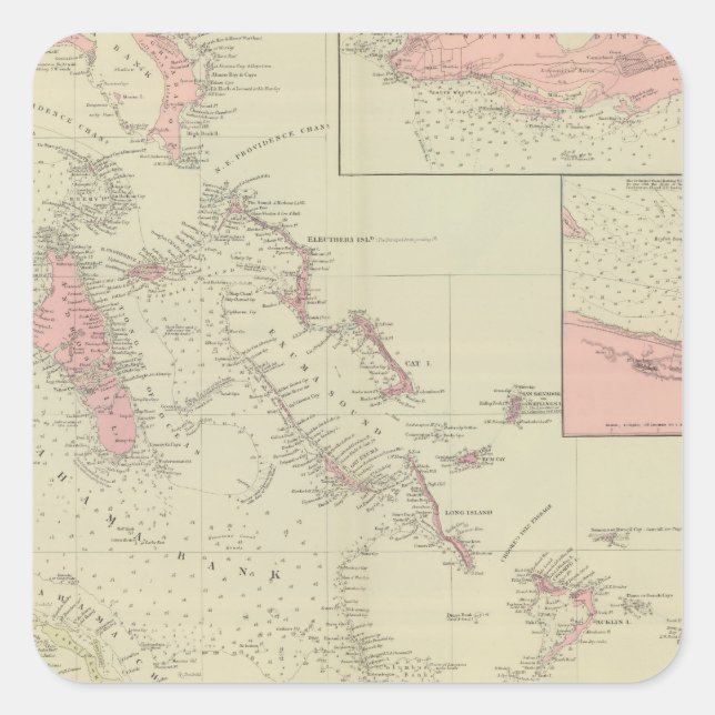 Sticker Carré Les Bahamas (Devant)