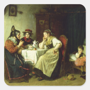 Sticker Carré Les bavardages, 1887