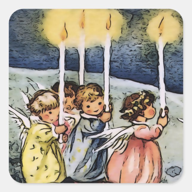 Sticker Carré Les beaux anges (Devant)