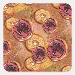 Sticker Carré Les beignets