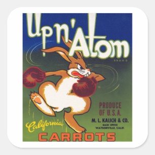 Sticker Carré Les carottes d'Atom en Californie