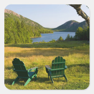 Sticker Carré Les chaises Adirondack sur la pelouse de la Jordan