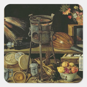 Sticker Carré Les cinq sens, 1638