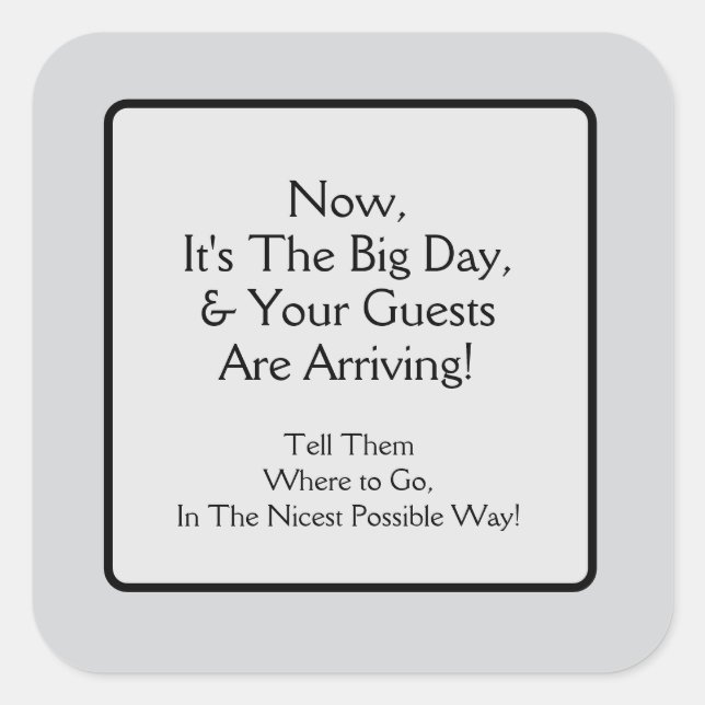 Sticker Carré Les clients arrivant (Devant)