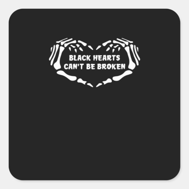 Sticker Carré Les coeurs ne peuvent pas être classiques (Devant)