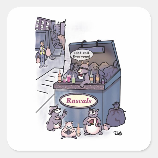 Sticker Carré Les Coquins  (Devant)