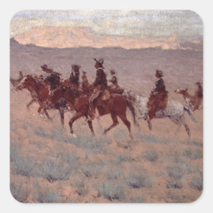 Sticker Carré Les Cowpunchers (c/c sur papier)
