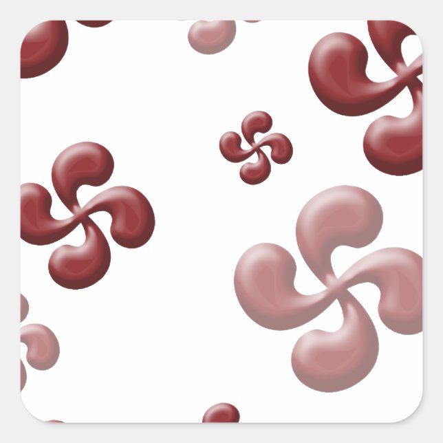 Sticker Carré Les croix Basque 3d ! (Devant)