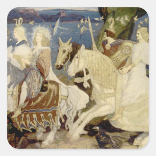 Sticker Carré Les cyclistes de Sidhe