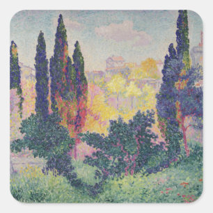 Sticker Carré Les Cyprès à Cagnes, 1908
