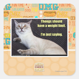 Sticker Carré Les dents devraient avoir une limite de poids.