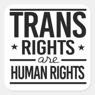 Sticker Carré Les droits trans sont des droits humains