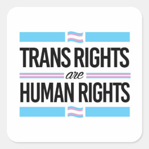 Sticker Carré Les droits trans sont des droits humains