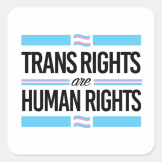 Sticker Carré Les droits trans sont des droits humains