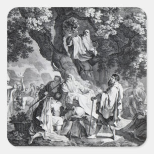 Sticker Carré Les druides, ou la conversion des Britanniques