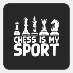 Sticker Carré Les échecs sont mon sport