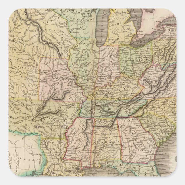 Sticker Carré Les Etats-Unis 20 (Devant)