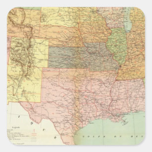 Sticker Carré Les Etats-Unis 33
