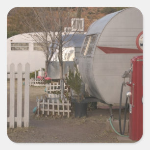 Sticker Carré Les Etats-Unis, Arizona, Bisbee : Motel louche de