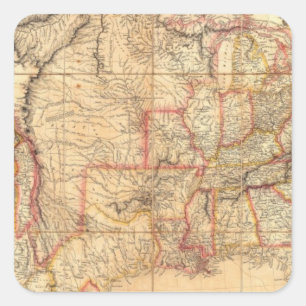 Sticker Carré Les Etats-Unis d'Amérique 12