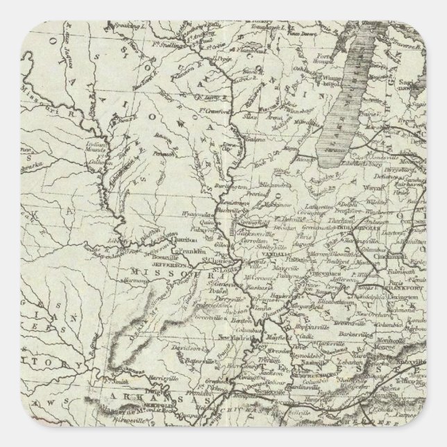 Sticker Carré Les Etats-Unis d'Amérique 6 (Devant)