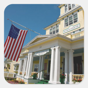 Sticker Carré Les Etats-Unis, Michigan, île de Mackinac