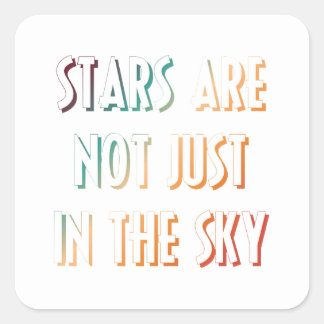 Sticker Carré Les étoiles de citation de confiance ne sont pas d