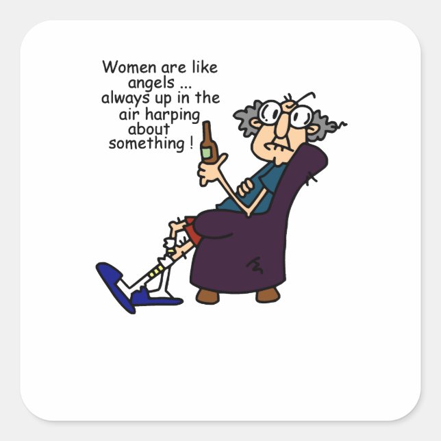 Sticker Carré Les Femmes Sont Comme Des Anges (Devant)
