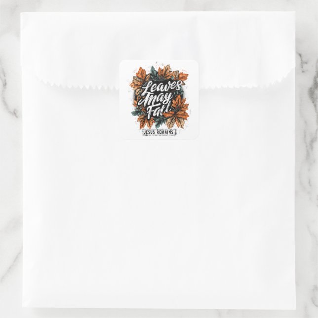 Sticker Carré Les feuilles peuvent tomber... (Sac)