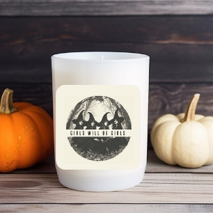 Sticker Carré "Les Filles Seront Des Filles   Mignonne Thème De 