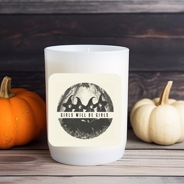 Sticker Carré "Les Filles Seront Des Filles | Mignonne Thème De  (Créateur téléchargé)