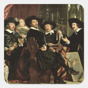 Sticker Carré Les fonctionnaires de la société de Bowyers de St