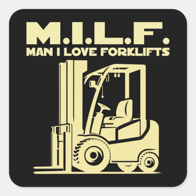 Sticker Carré Les Forklifts (Devant)