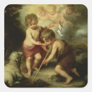 Sticker Carré Les garçons avec Shell, c.1670