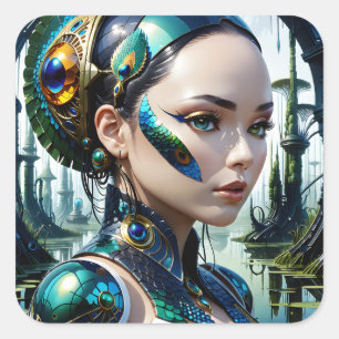 Sticker Carré Les géants cybernétiques biomécaniques sont des be