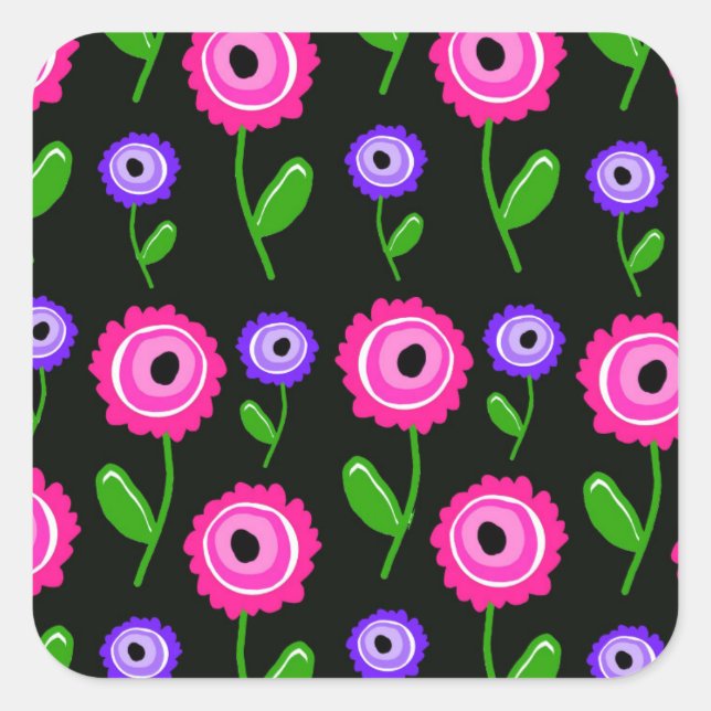 Sticker Carré Les jeunes fleurs (Devant)
