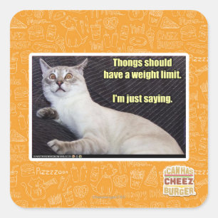 Sticker Carré Les lanières devraient avoir une limite de poids