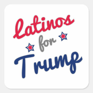 Sticker Carré Les Latinos pour Trump