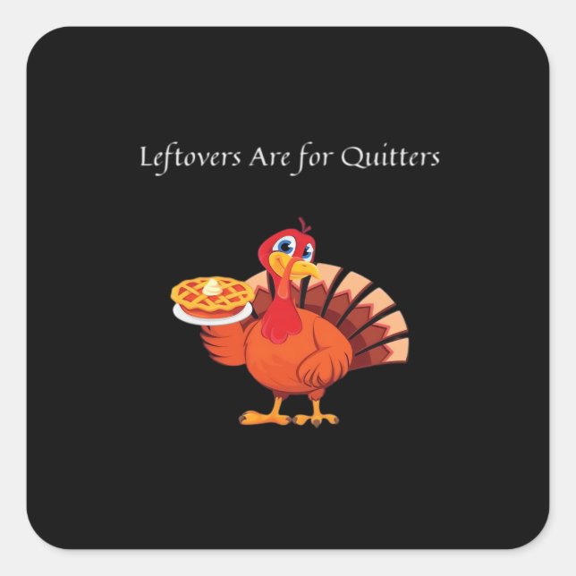 Sticker Carré Les Leftovers Sont Pour Quitters Classic Style Vin (Devant)