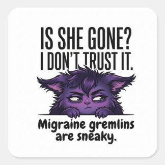 Sticker Carré Les lutins de migraine sont sournois