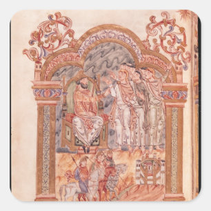 Sticker Carré Les Magi rendant visite au Roi Herod