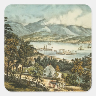 Sticker Carré Les montagnes Catskill