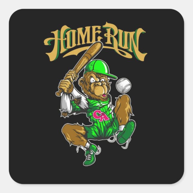 Sticker Carré les mots quot thunder run quot (Devant)