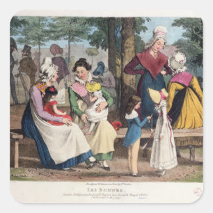 Sticker Carré Les Nannies, 1820