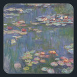 Sticker Carré Les nénuphars de Claude Monet<br><div class="desc">Ce tableau est une série de peintures à l'huile de l'impressionniste français Claude Monet (1840-1926) représentant le jardin fleuri de Monet à Giverny et qui ont été le principal objet de la production artistique de Monet pendant les trente dernières années de sa vie.</div>