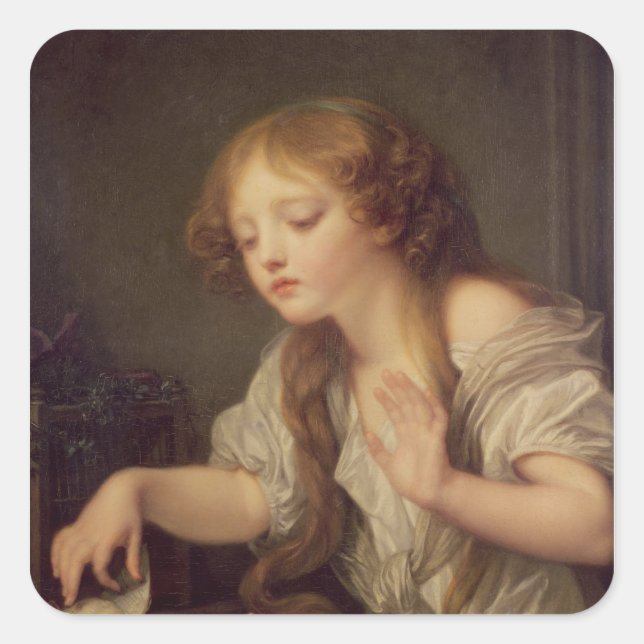 Sticker Carré Les oiseaux morts (Devant)